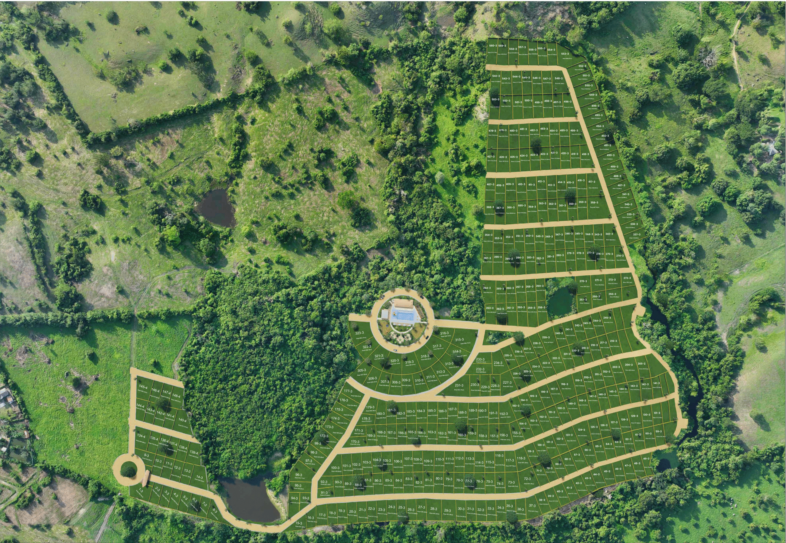 Mapa del proyecto Los Lagos Alto Verde